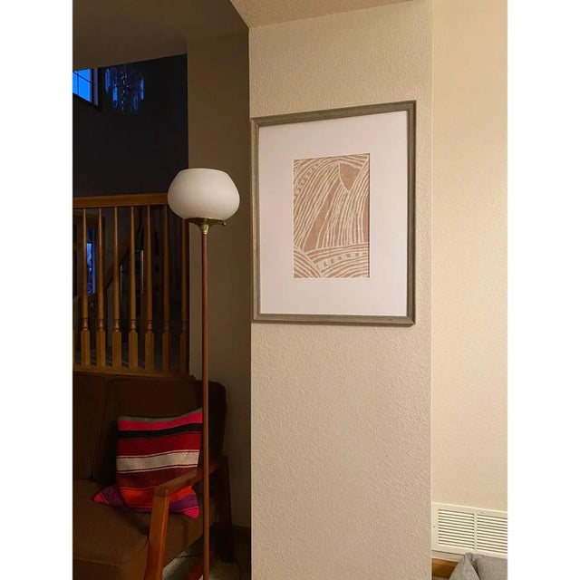 Abstract Framed Textile in Blush and Ivory For Sale - Image 11 of 13