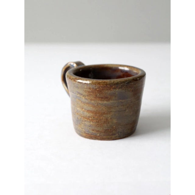 Contemporary Vintage Studio Pottery Mug For Sale - Image 3 of 10