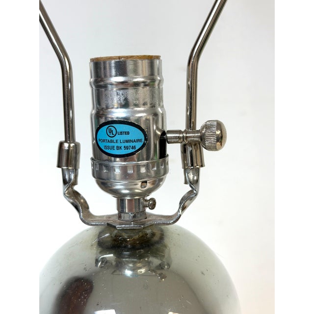 1970s Large Mid-Century Silvered Mercury Glass Baluster Table Lamp For Sale - Image 10 of 12