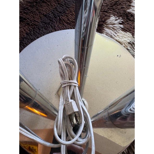 Vintage Mid‑Century Modern Chrome Floor Lamp For Sale - Image 9 of 12