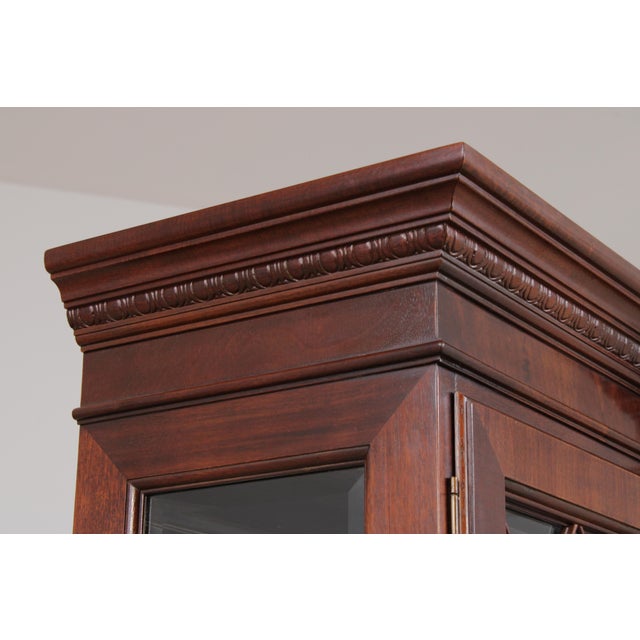 Ethan Allen Mahogany Breakfront China Cabinet For Sale - Image 9 of 18