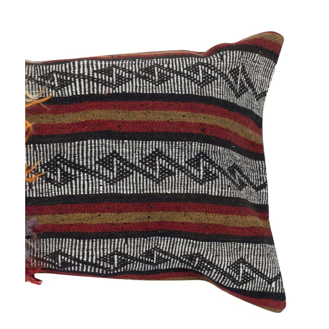 Traditional 16"x28" Vintage Kilim Cushion Cover. Turkish Lumbar Pillow Cover. Throw Pillow For Sale - Image 3 of 4