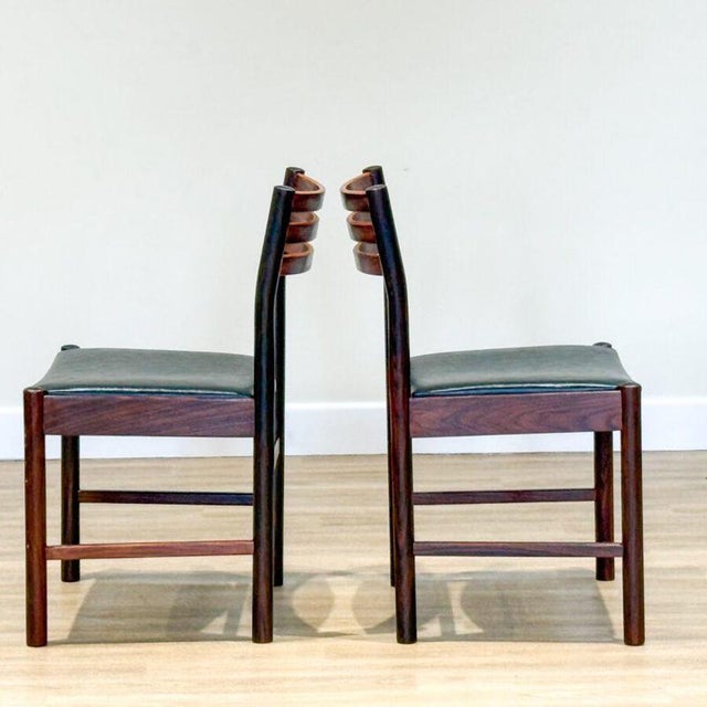 Mid-Century Walnut Dining Table and Chairs, Denmark, Set of 5 For Sale - Image 9 of 12