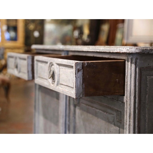 White Pair of 19th Century French Louis XVI Painted Confiturier Cabinets For Sale - Image 8 of 13