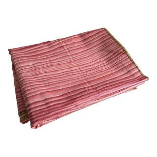 Vintage Brunschwig & Fils Raspberry Teawood Faux Bois Glazed Chintz Fabric For Sale
