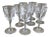 Noritake Sasaki Etched Wheat Pattern Crystal Cordial Glasses - Set of 8 For Sale
