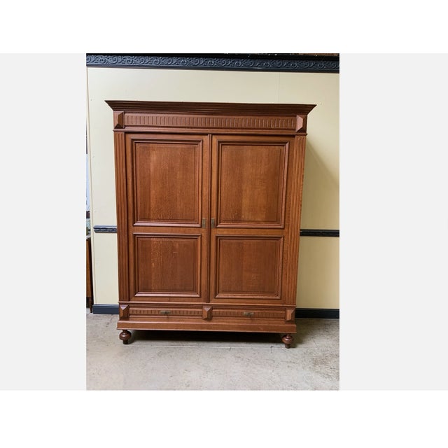 Antique Art Nouveau Wardrobe in Oak, 1900 For Sale - Image 11 of 11