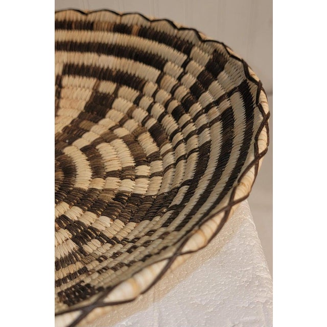 Mid 20th Century Hand Woven Geometric Basket/Bowl For Sale - Image 5 of 7