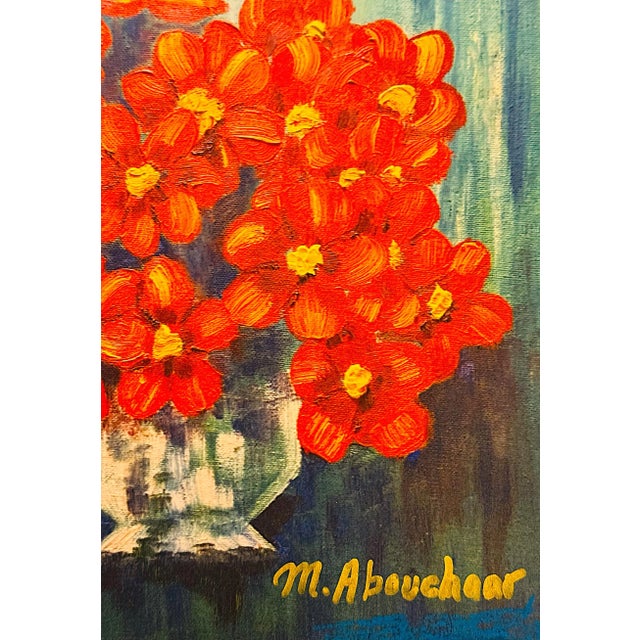 Textile Set of Three Still Life Giclée Signed Framed Prints of Flowers-in-Pot Paintings For Sale - Image 7 of 11