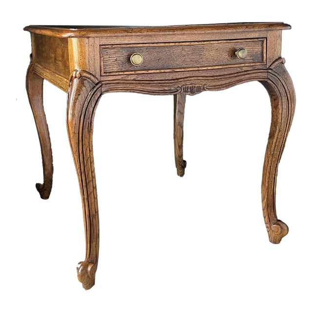 Century Furniture Burlwood French Provincial End Table With Drawer For Sale