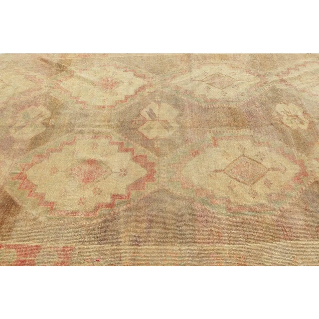 Mid 20th Century Large Vintage Washed Out Kars Rug For Sale - Image 4 of 7
