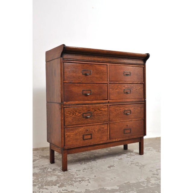 Antique Oak Chest of Drawers from Globe Wernicke, 1900s For Sale - Image 15 of 15