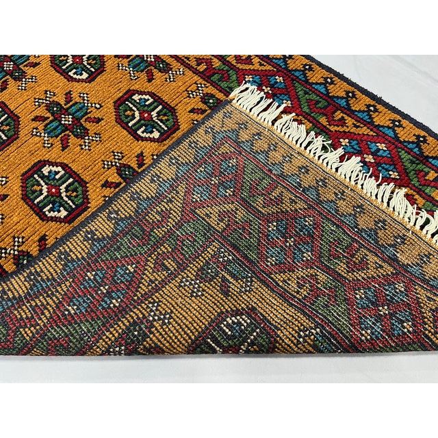 Terracotta Turkmen-Style Geometric Gul Runner Rug, 2'7" X 9'3" For Sale - Image 13 of 13