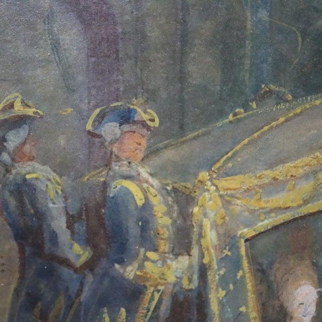 19th Century J. Nartos Narrer English Oil on Canvas Painting of a Royal Procession 19thC For Sale - Image 5 of 15