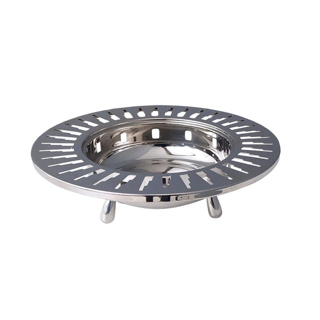 Stainless Steel Cutout Skyscraper Footed Bowl from Alessi, Italy, 1990s For Sale - Image 9 of 9