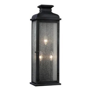 Sean Lavin by Visual Comfort Studio Pediment Large Lantern, Dark Weathered Zinc