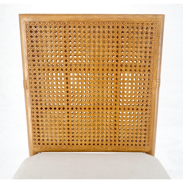 Wood Set of 6 Mid Century Modern McGuire Cane 7 Rattan Dining Chairs MINT For Sale - Image 7 of 15