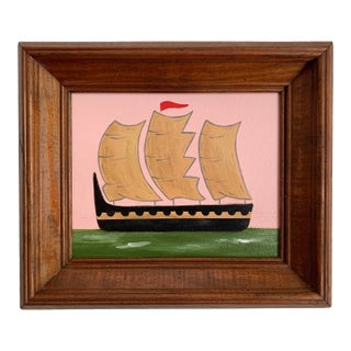 Contemporary Impressionist Style Seascape Painting on Canvas, Framed For Sale