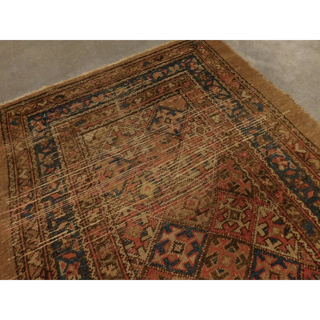 1900 - 1909 Distressed Antique Persian Rug For Sale - Image 5 of 13