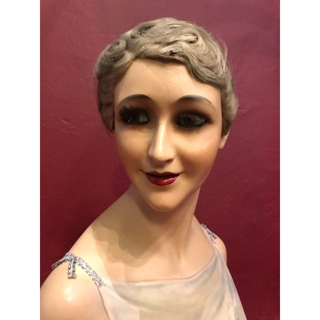Art Deco Head Mannequin Sculpture Display Torso Lady For Sale - Image 4 of 11
