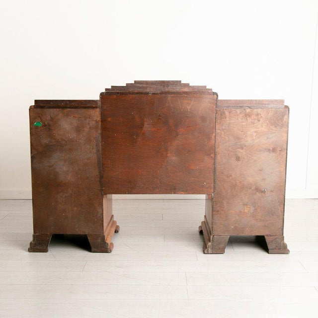 Large Art Deco Figured Walnut Sideboard For Sale - Image 4 of 14