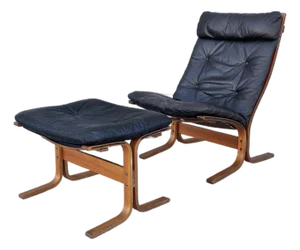 1960s Danish Modern "Siesta" Lounge Chair and Ottoman Set