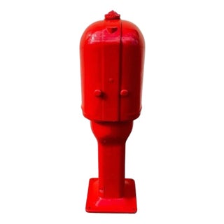 Antique Gilbert & Barker Red Self Measuring Type 208 Vintage Curbside Gas Pump For Sale