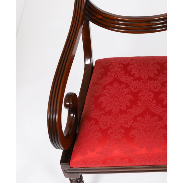 Vintage Regency Revival Swag Back Dining Chairs, Set of 22 For Sale - Image 6 of 17