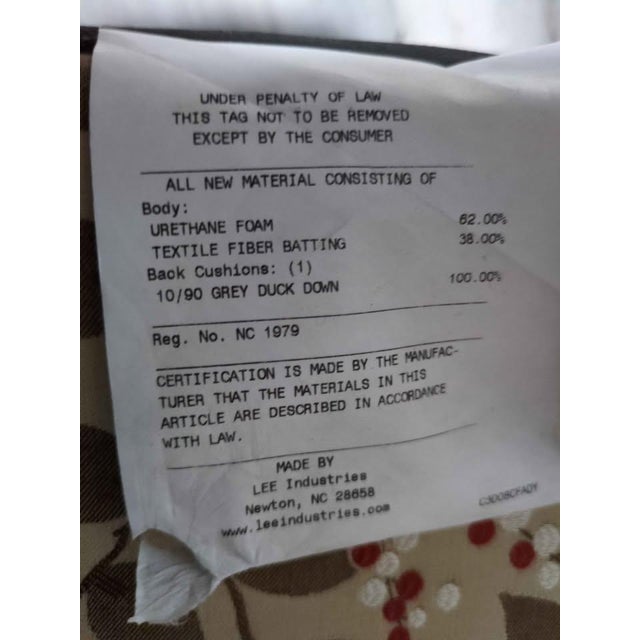 2010s Lee Industries 3018-01 Tall-Back Upholstered Accent Chair For Sale - Image 5 of 5