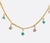 Modern Emerald & Pink Spinel Fringe Necklace, 14k Gold For Sale - Image 3 of 10