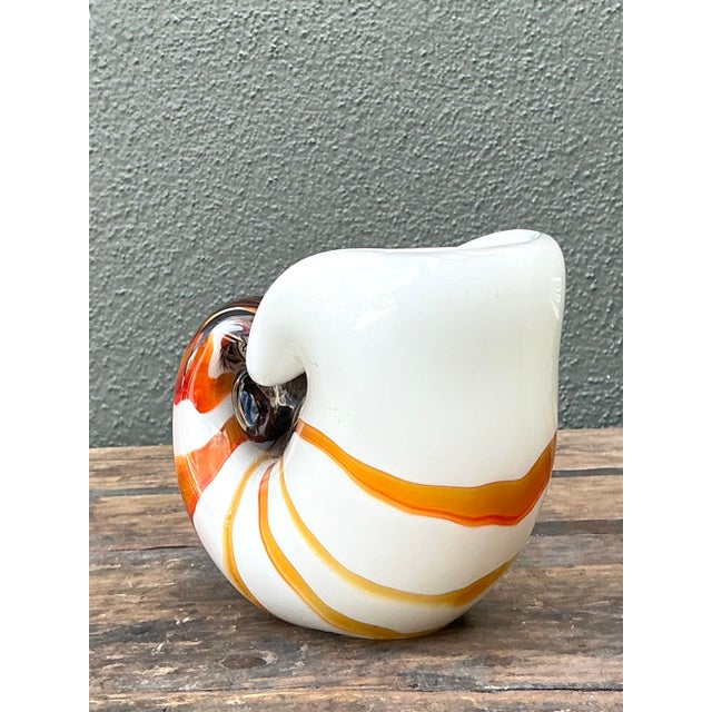 Vintage a Italian Murano Glass Nautilus Shell For Sale - Image 9 of 12