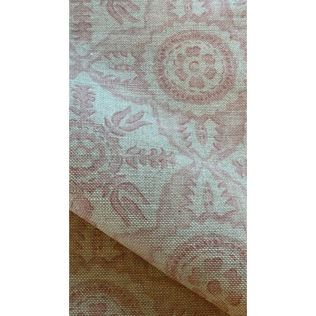 2020s Lee Jofa/ Blithfield Rossmore Pink Linen Fabric 7 Yards For Sale - Image 5 of 5