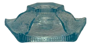 Vintage L.E. Smith Blue Glass Candle Holder