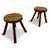 Wood Rustic Oak Milking Stool, 1960s For Sale - Image 7 of 9
