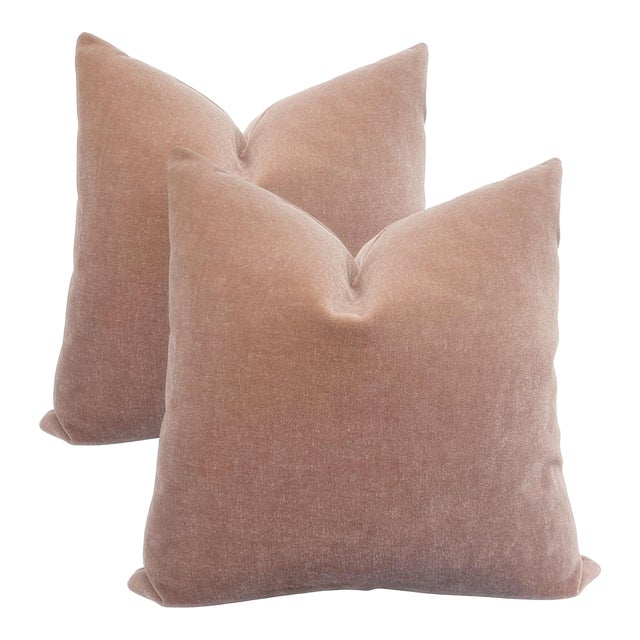 Quartz Lilac Blush Down Filled 24" Pillows - A Pair For Sale