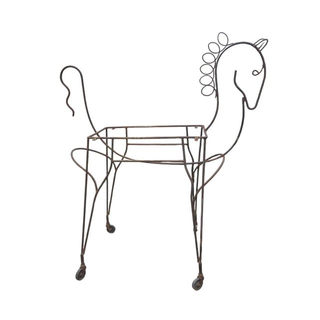 Vintage Horse Shaped Bar Cart Mid Century Sculpture 1950s Retro Decor For Sale - Image 18 of 18