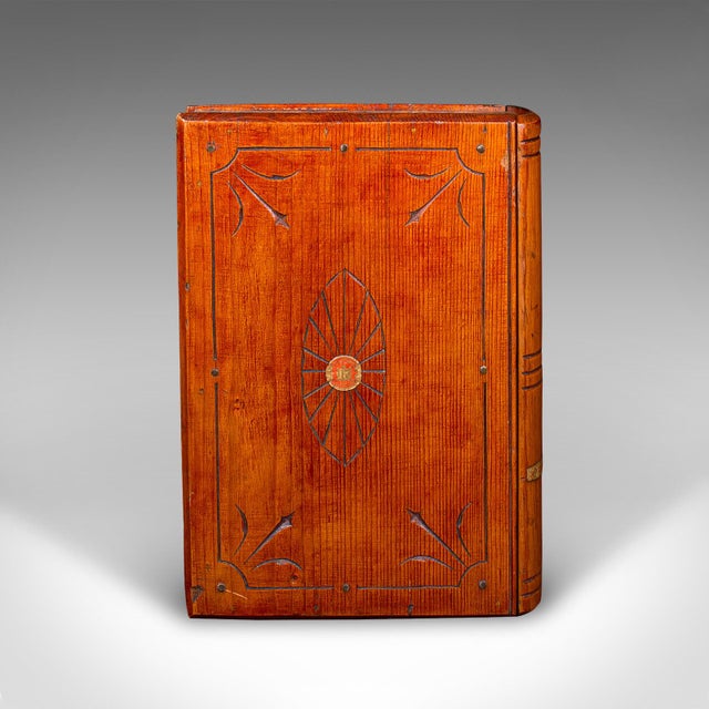 1910's Antique Book Safe Disguise Volume Storage Box For Sale - Image 4 of 10