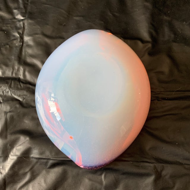 Archimede Seguso Murano Art Glass Pink Opalescent Ashtray For Sale In Chicago - Image 6 of 6