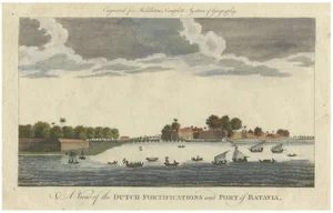 Charles Theodore Middleton, View of the Dutch Fortifications and Port of Batavia, Now Jakarta, 1778, Print