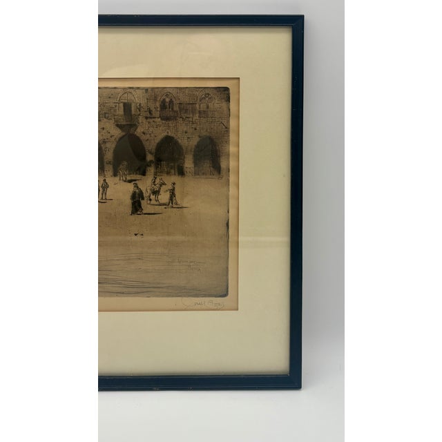 A refined 19th-century architectural etching by Joseph Pennell (1857–1926), one of the most respected American printmakers...