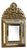 Louis Xiv Style Repoussé Brass Mirror with Side Panels — Napoleon Iii Period, 19th Century For Sale