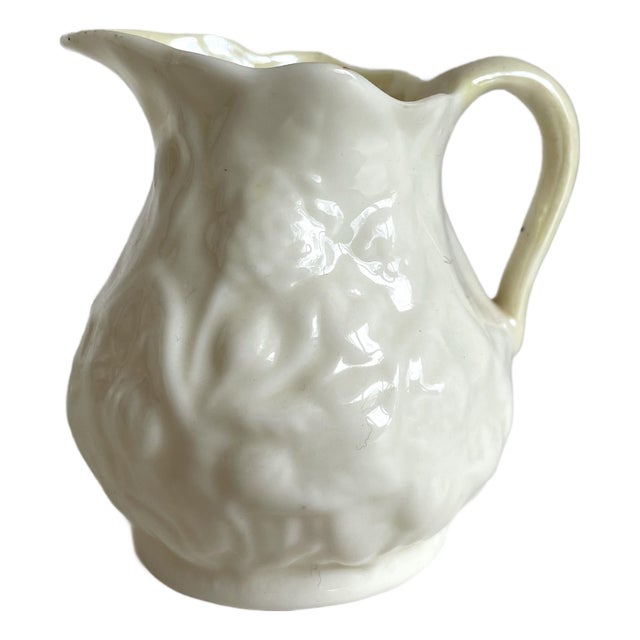 1926-1946 Belleek Irish Porcelain Floral Creamer - Third Black Mark For Sale