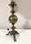 American Antique Solid Brass Cannonball Table Lamp and Pleated Shade For Sale - Image 3 of 10