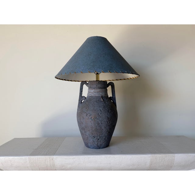Contemporary Vintage 1980s Lee Reynolds Signed Southwestern Organic Textured Table Lamp For Sale - Image 3 of 12
