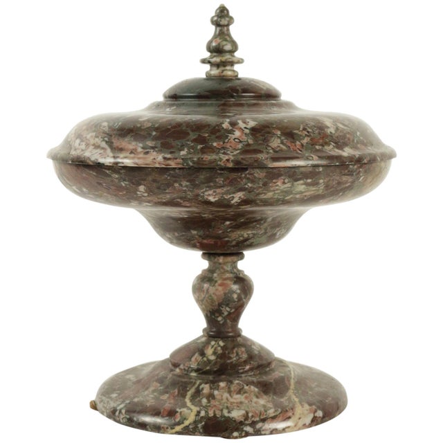 Brown 19th Century Covered Cup in Marble For Sale - Image 8 of 8