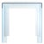 Blue Acrylic Rectangular Side Table For Sale - Image 4 of 5