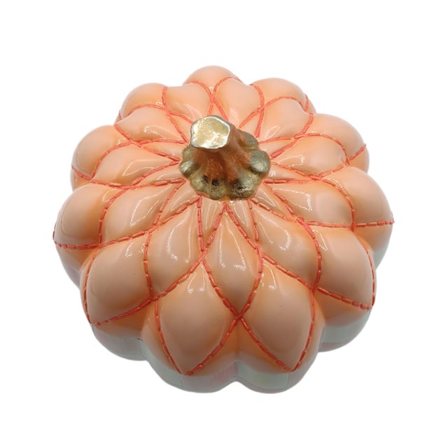 Mackenzie Childs MacKenzie-Childs Rosy Check Fairytale Quilted Pumpkin For Sale - Image 4 of 5