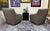 W. Schillig Leather Nikki Swivel Lounge Chairs, a Pair For Sale - Image 13 of 17