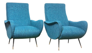 Italian Lady Lounge Chairs attributed to Marco Zanuso, 1960s, Set of 2