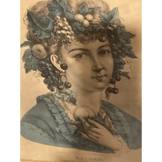 Americana Autumn” Lithograph. Currier & Ives, Usa, 1870-1871. For Sale - Image 6 of 7